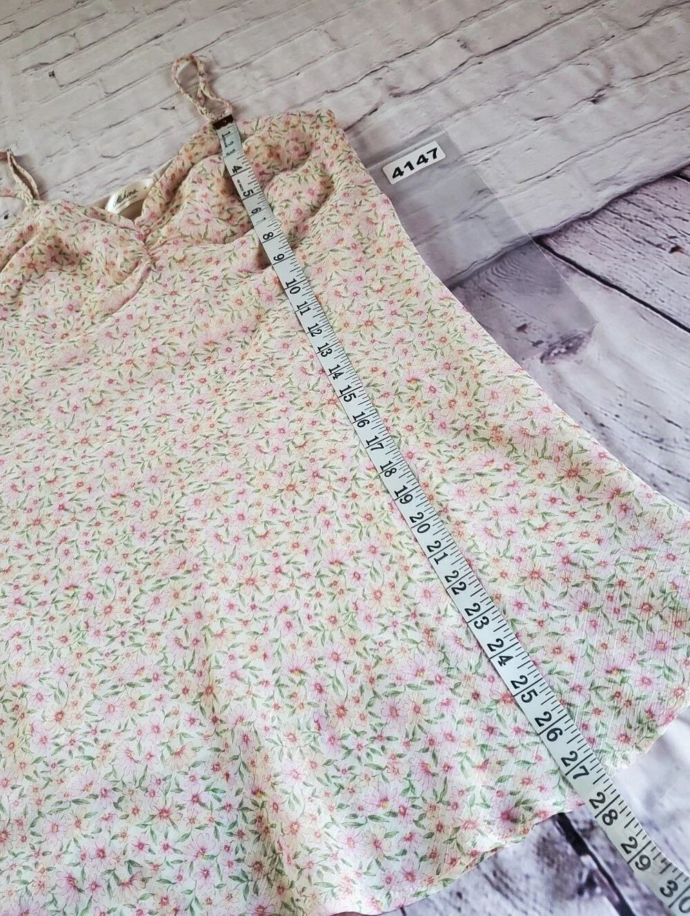 Pink Floral Slip Mini Dress Y2K Preppy Festival Sleeveless Fairy Size Large